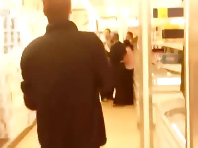 London UK gypsy girl stripped in supermarket