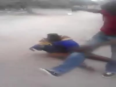 African Woman Stripped Naked and Beaten for Stealing clothes