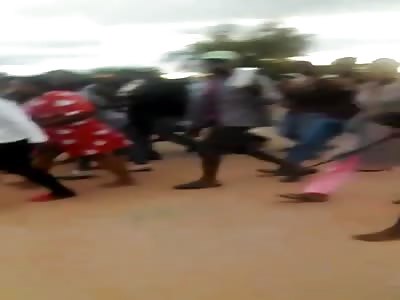 African naked witch praraded