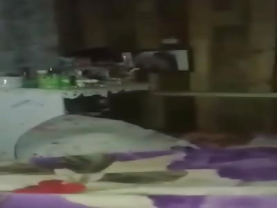 Naked couple caught.