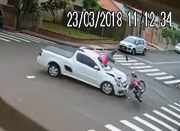 CRASH!..Motorcyclist Should be Watching Where He is