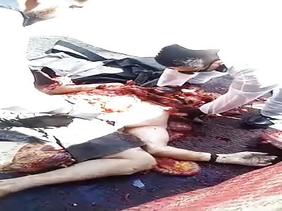 Elderly Biker Turned Into Pasta (3 Angles)