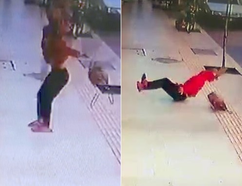 Girl Takes a Nice Tumble from Balcony