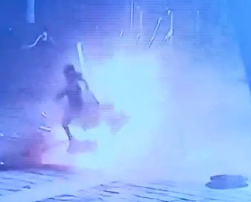 Drain Cover Explodes After Boy Throws Lit Fire Down it in China