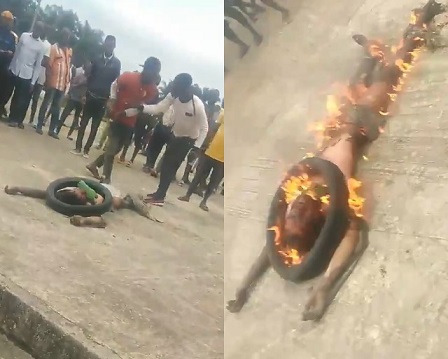 Offender Set Ablaze In Africa