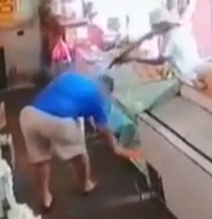 Fruit Vendor Takes a â€‹Shot to the Dome