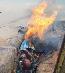 Cooking Of A Man In Africa On A Makeshift Bonfire Stove