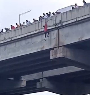 Rough Landing For Suicidal Man