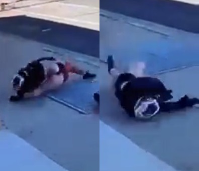 Lovely Ending To Police Pursuit Of Motorbike Thief (New Angle) 