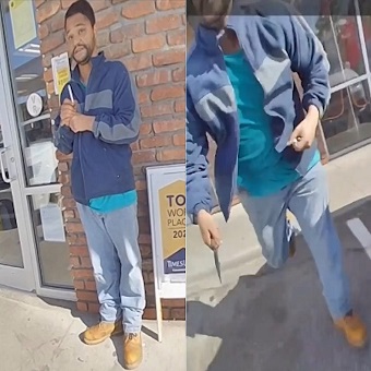 Stabbing Suspect Gets Shot After Lunging At a Female Police Officer With a Knife