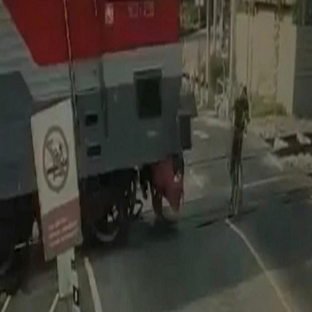 Russian Cyclist Destroyed By Train