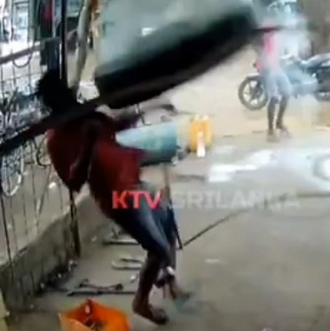 Tire Explosion Leads To Headache In Sri Lanka