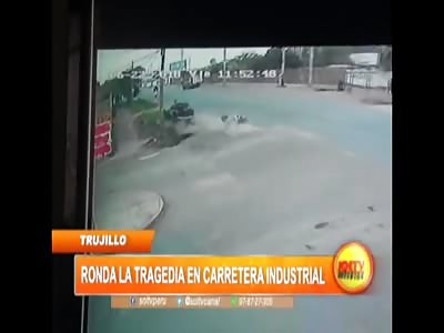 Biker almost killed by car