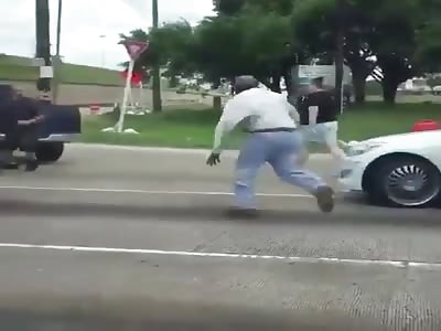 black vs white road rage