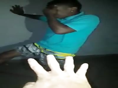 black shot in the leg for stealing chickens 