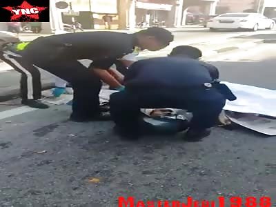 Picking up dead rider 