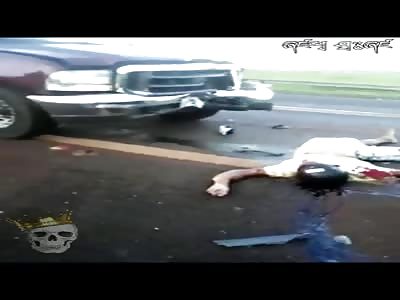 Biker crashed against truck 