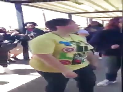 angry man hitting women