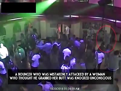 WOMAN CHOKES BOUNCER UNCONSCIOUS