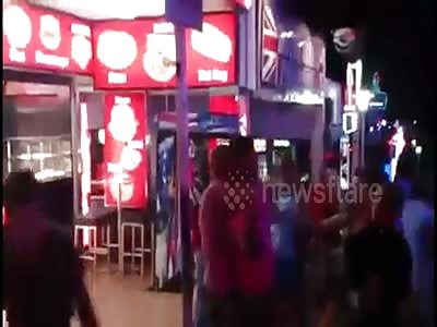 Shocking drunk fight in Magaluf