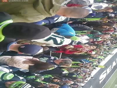 Cardinals Fans Catches Seahawks Fan With A Vicious Right!