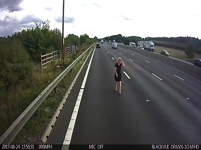 Lorry completely demolishes caravan in collision on M1