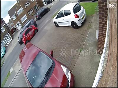 Car drives 'over' smart vehicle like tank