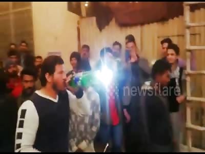 Amateur firebreather suffers terrifying blowback