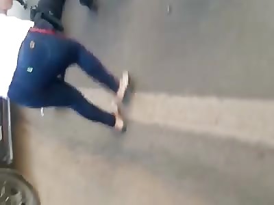 Two hardly injured cops