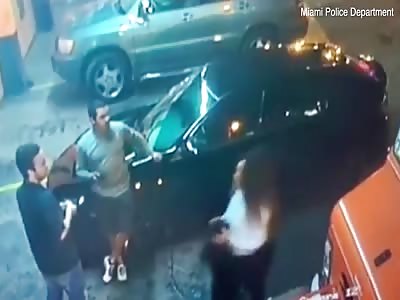 Woman being abducted and taken away in car