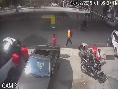 Woman knocked off elevated highway...