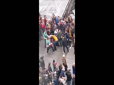 Fighting against the other fans