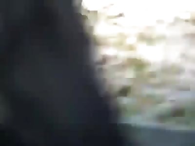 Donetsk.November 2014.The shell hit the bus with civilians