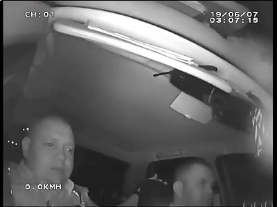 The moment a tree falls on the police