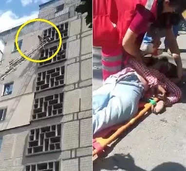 Ukrainian Girl Jump to Her Death (Action&Aftermath)