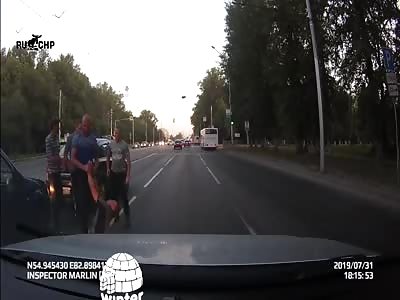 Knockout, and the opponent flew under the wheels