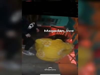 Woman being beaten because of man