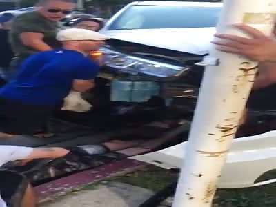 Motorcyclist's Crushed Body Pulled From under vehicle in Los Angeles