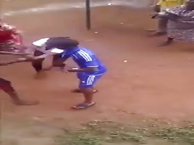 brully beaten in village 