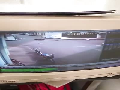 cctv crash bike accident