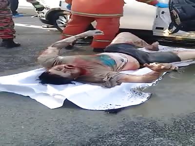 Malaysia Penang Bridge Car Plunging into sea accident (aftermath)..