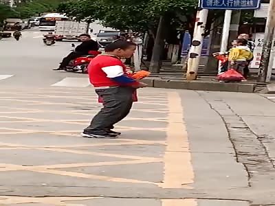 Jerking off in the middle of the street