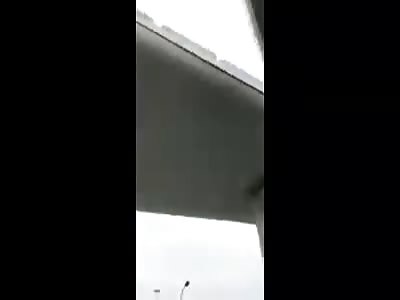 Biker Dies After Falling From Overpass (Dashcam & Aftermath)