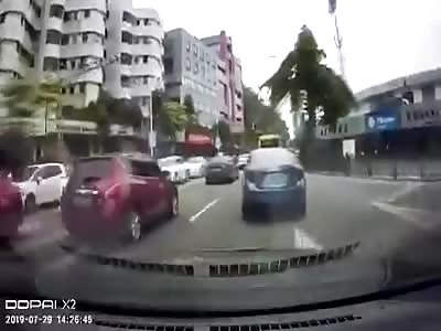 Wrong Way Driver Ends Bikers Life and Ragdolls Him 