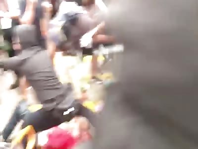 Hong Kong Riot: Taxi driver was totally destroyed by rioters (video)