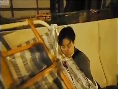 Iron Beam to the Head for Removing HK Rioter's Road Block