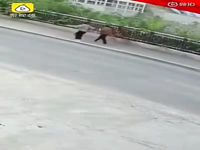 sidewalk collapses (2 injuired)