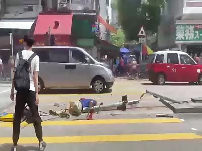 Hong Kong Taxi Driver kills 1 dead 9 wounded part 2 (aftermath)