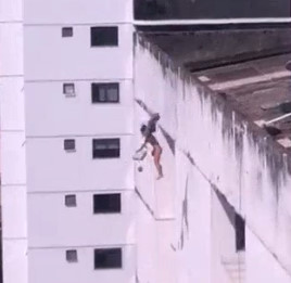 Depressed Girl's Brutal Landing (NEW ANGLE)