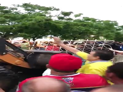 Brazilian politician cid Gomes  shot by protesters